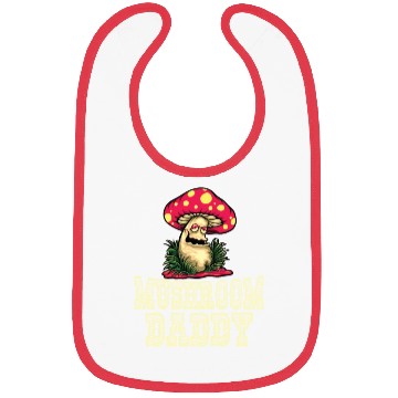 Discover Retro Mushroom Daddy Bibs