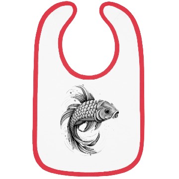 Discover Black and White Fish Bibs