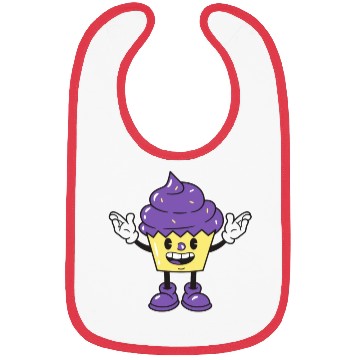Discover purple ice cream cup design Bibs