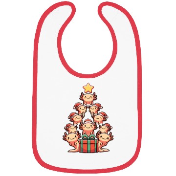 Discover Axolotl Christmas Tree Merry Christmas Bibs