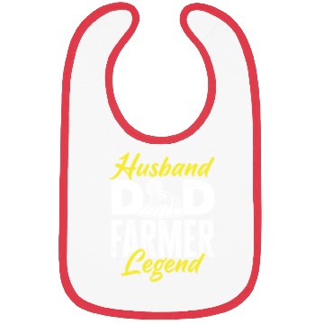 Discover Husband Dad Farmer Legend Funny Farmer Gift Bibs