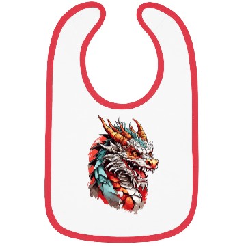 Discover Chinese Dragon Head Bibs design