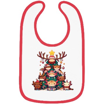 Discover Axolotl Christmas Tree Merry Christmas Bibs