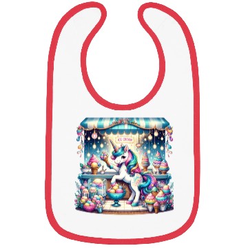 Discover Unicorn Ice Cream Vendor Bibs