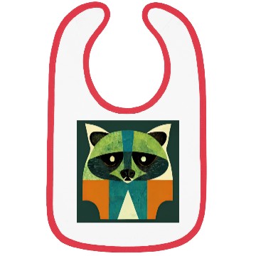 Discover Deco Raccoon - Zombie Green Bibs