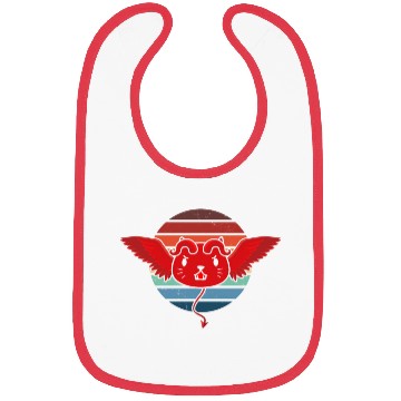 Discover Cute Devil Cat Retro Bibs