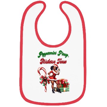 Discover Peppermint Pinup, Mistletoe Tease Bibs