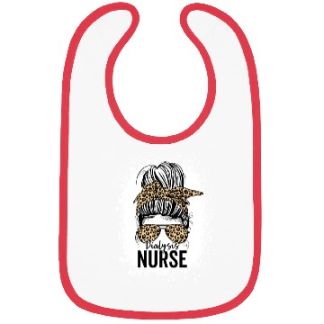 Discover Dialysis Nurse Appreciation Messy Bun Dialysis Bibs