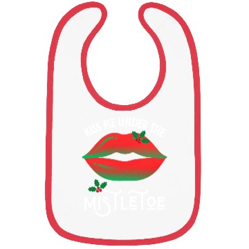 Discover Kiss me under the Mistletoe Ugly Christmas Sweater Bibs