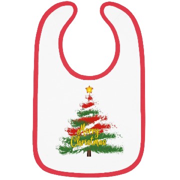 Discover Watercolor Christmas Tree Bibs