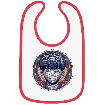 Discover Anime face with Arabic letters Bibs