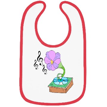 Discover Music Blossom Floreal Surreal Music Lover Design Bibs