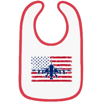 Discover US Flag Airplane Patriotic American Pilot Bibs