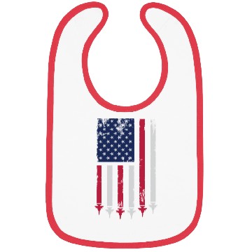 Discover US Flag Airplane Patriotic American Pilot Bibs