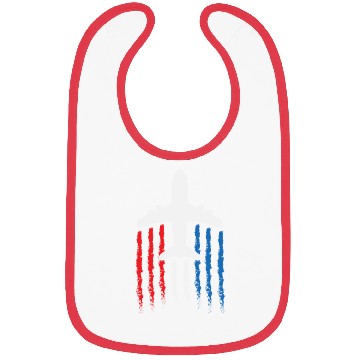 Discover US Flag Airplane Patriotic American Pilot Bibs