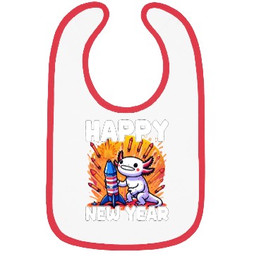 Discover Axolotl Happy New Year Bibs