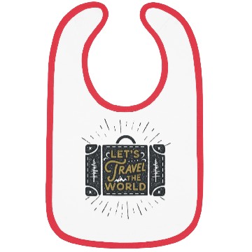Discover Let's Travel The World Bibs