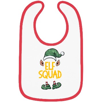 Discover Santa Claus Elf Squad Christmas Themed Family Meme Bibs