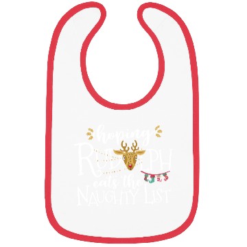 Discover Hoping Rudolph Eats The Naughty List Funny Xmas Bibs