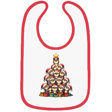 Discover Otter Christmas Tree Merry Christmas Bibs