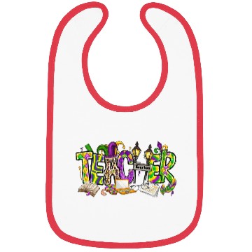 Discover Mardi Gras Teacher Bibs