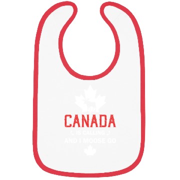 Discover Canada Moose Canadian Flag Maple Leaf Bibs