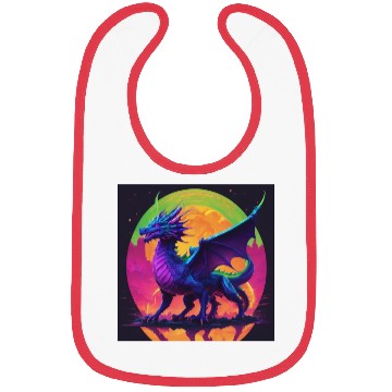 Discover neon dragon Bibs