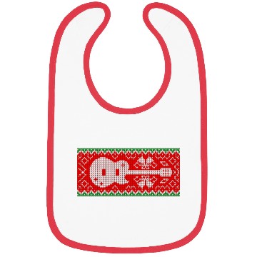 Discover Christmas Pattern Rock'N'Roll Guitar Bibs