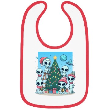 Discover Aliens Christmas tree Bibs