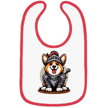 Discover Corgi in knight armor Bibs