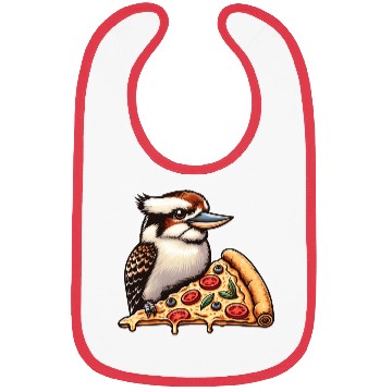 Discover Kookaburra is enjoying a delicious pizza Bibs