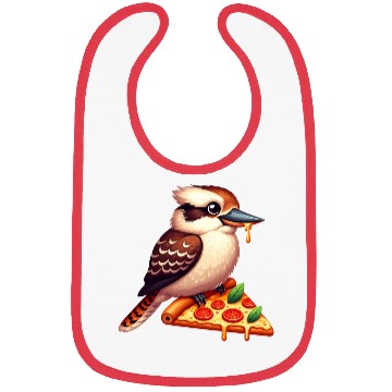 Discover Kookaburra is enjoying a delicious pizza Bibs