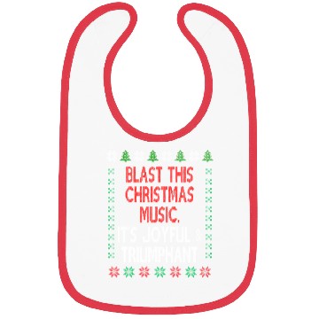 Discover Joyful and triumphant ugly Christmas sweater theme Bibs
