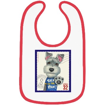 Discover Cute Funny Schnauzer Stamp Bibs