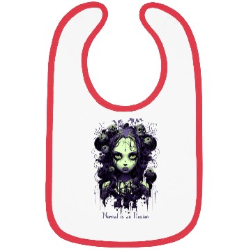 Discover Gothic Girl Saying Normal is an Illusion Bibs
