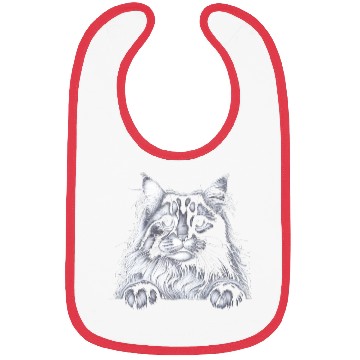 Discover More Treats persian 2- Cute realistic cat drawing Bibs