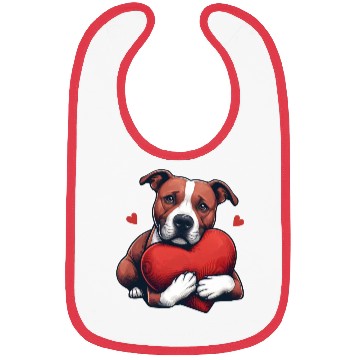 Discover Pitbull Love Cartoon Bibs