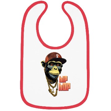 Discover Hip hop monkey with rapper hat Bibs