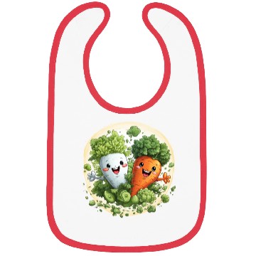 Discover Cute kawaii carrot and a broccoli Bibs