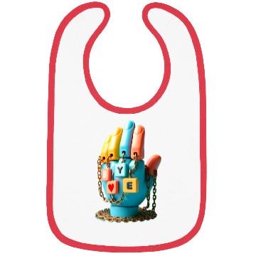 Discover Hand with BYE Plaques Bibs