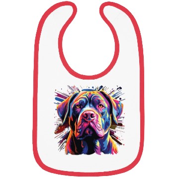 Discover Watercolor Colorful Cane Corso Bibs
