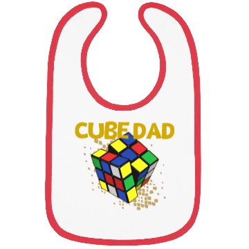 Discover Cube Dad Funny Men Speed Cubing Bibs