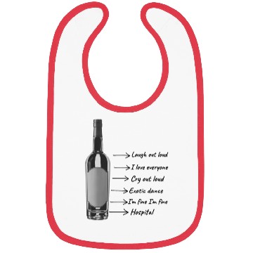 Discover Funny Wine Bottle Synchronic, Drunk Man Diary. Bibs