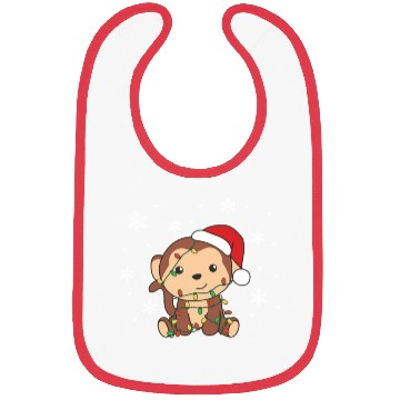 Discover Monkey Christmas Winter Animals Monkeys Bibs