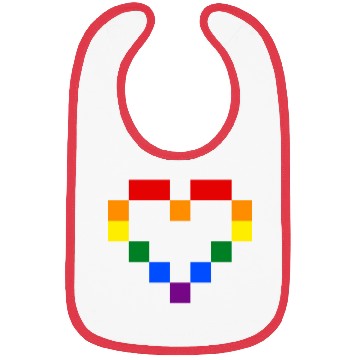 Discover Rainbow Heart Bibs