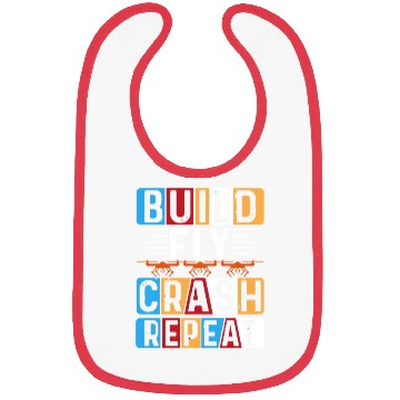 Discover Build Fly Crash Repeat Bibs