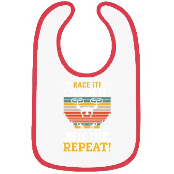 Discover Race It Crash It Fix It Repeat Bibs