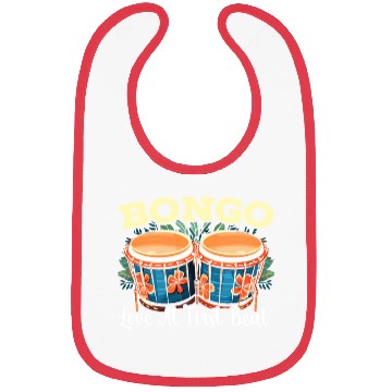 Discover Bongo Player Musical Instrument Musician Bibs