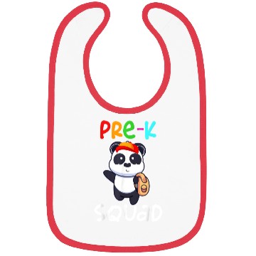 Discover Pre-K Preschool Squad Teacher Student Panda Back T Bibs