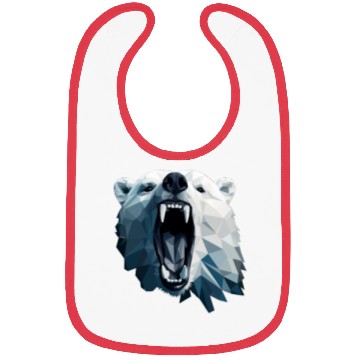 Discover Geometric Style Polar Bear Bibs